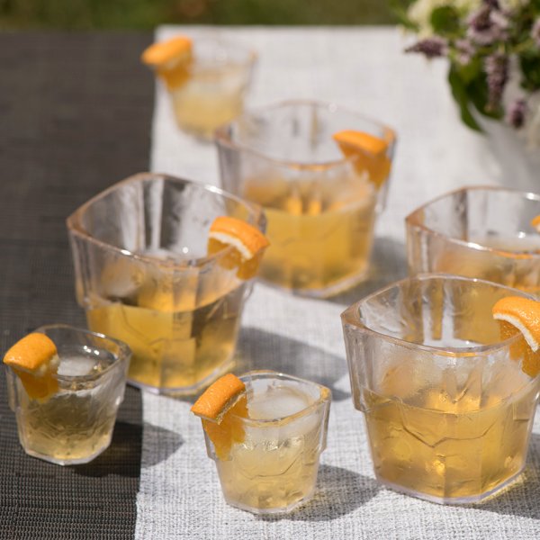 Frostede shotglass - Kube - 4 cl - 6-pakning