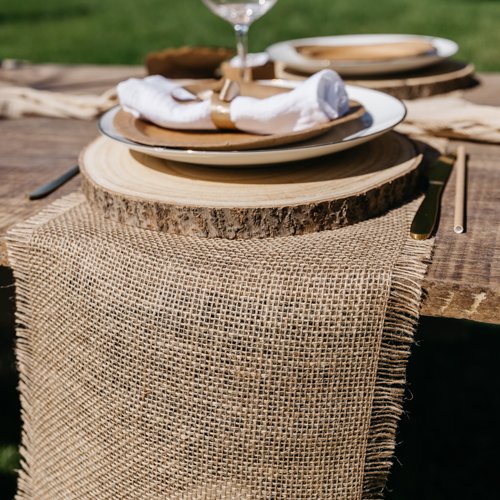 Jute bordl�per - Naturfarget - 30 cm x 5 m