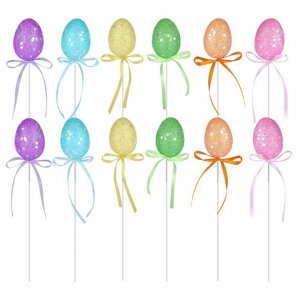 Plukker - Påskeegg - Pastell/Glitter - 12-pakning Plukker - Påskeegg - Pastell/Glitter - 12-pakning