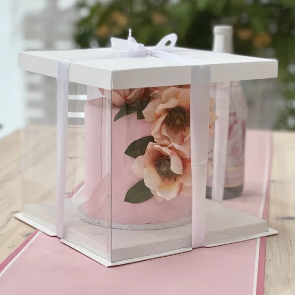 Kakeboks - Gjennomsiktig - Ekstra h�y - 25x25x25 cm