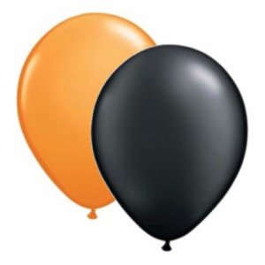 Ballonger - Svart/Oransje - 10-pakning