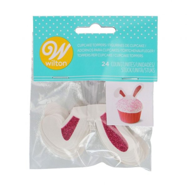 Cake Picks - Bunny Ears - Glitter