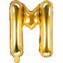 Bokstavballonger - Gull - 35 cm - Bokstav: M