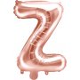 Bokstavballonger - Rosgull - 35 cm - Bokstav: Z