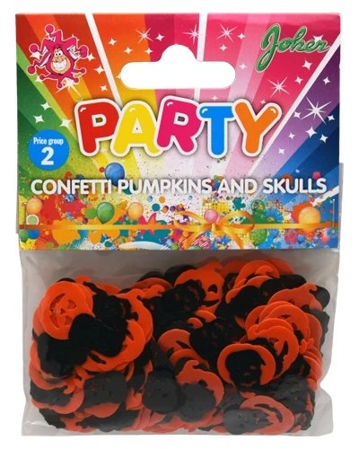 Konfetti - Halloween - Gresskar og Hodeskaller