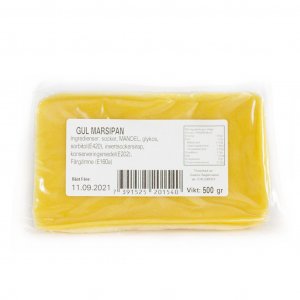 Marsipan - 500g - Gul