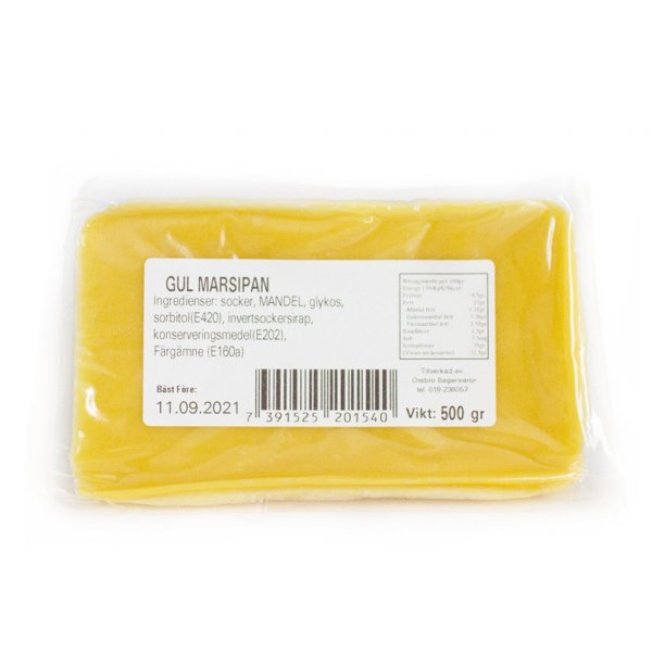 Marsipan - 500g - Gul