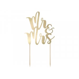 Kaketopper - Herr og Fru - Gull Kaketopper - Herr og Fru - Gull