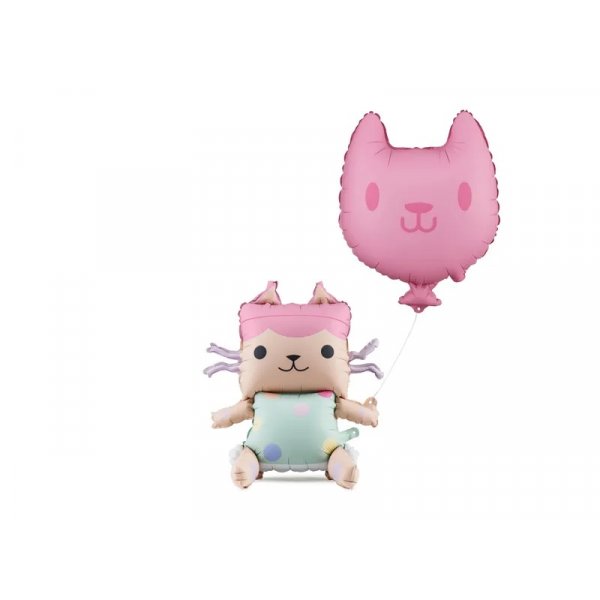 Folieballong - Gabby's Dollhouse - Babyboks med katteballong - 43 x 46 cm