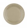 Papptallerkener - Beige - 22 cm - 10-pakning Papptallerkener - Beige - 22 cm - 10-pakning