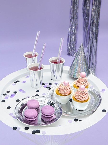 Papptallerkener - Metallisk - Sølv - 6-pakning Papptallerkener - Metallisk - Sølv - 6-pakning