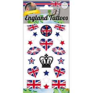 Tatoveringer - Storbritannia - Union Jack - 8-pakning Tatoveringer - Storbritannia - Union Jack - 8-pakning
