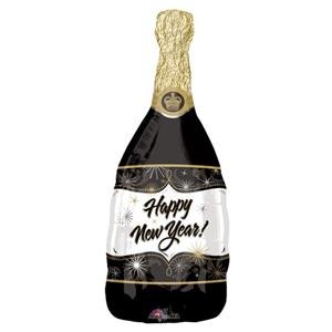 Folieballong - Champagne - Happy New Year