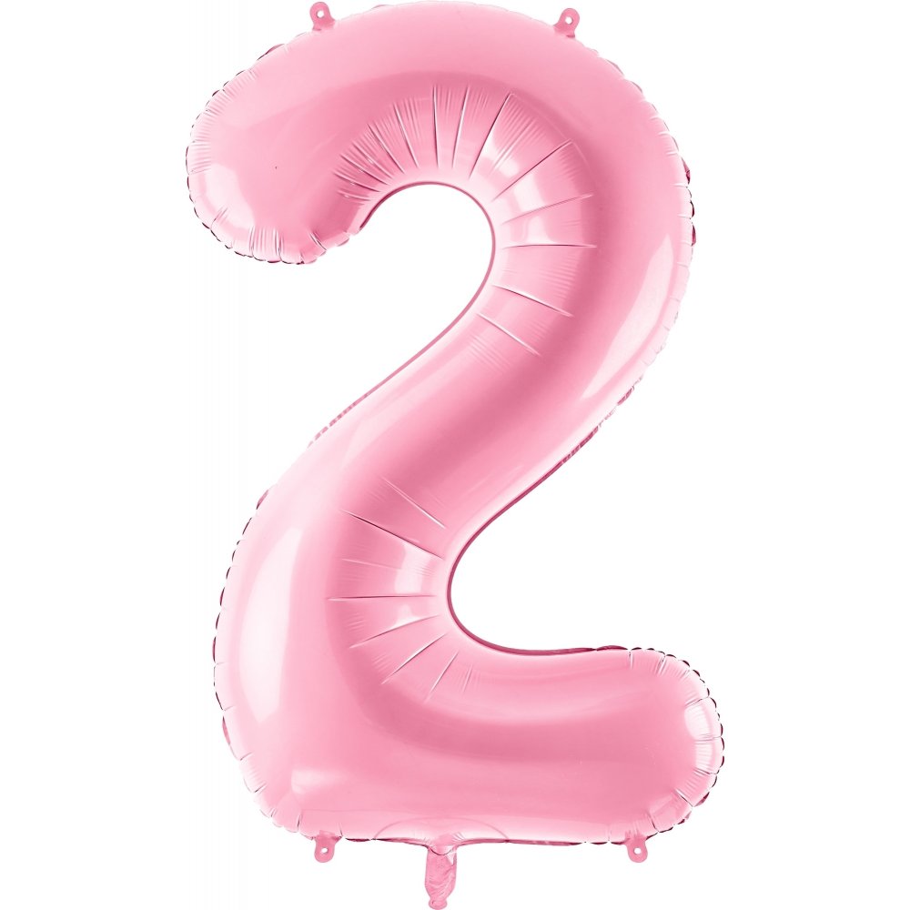 Tallballong – Rosa – 86 cm – Nummer: 2 – Tallballonger, Ballonger
