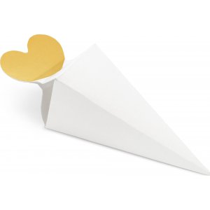 Gaveesker - Kjegler - Gullhjerte - 6-pakning