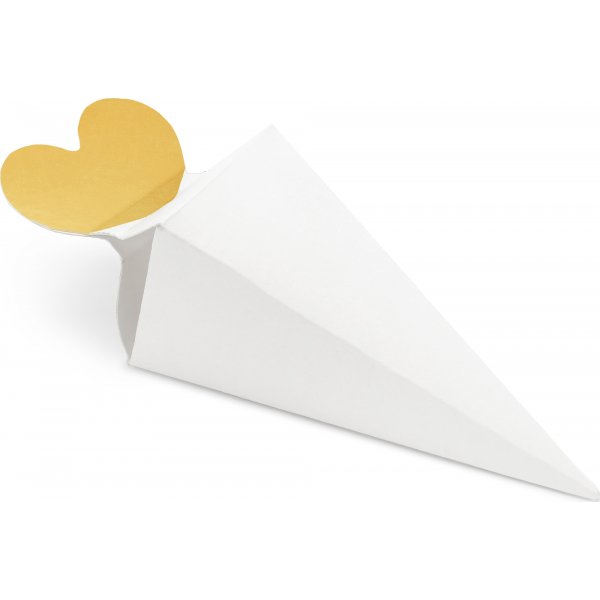 Gaveesker - Kjegler - Gullhjerte - 6-pakning Gaveesker - Kjegler - Gullhjerte - 6-pakning