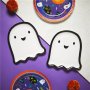 Papptallrikar - Cute Ghost - Svart/Vit