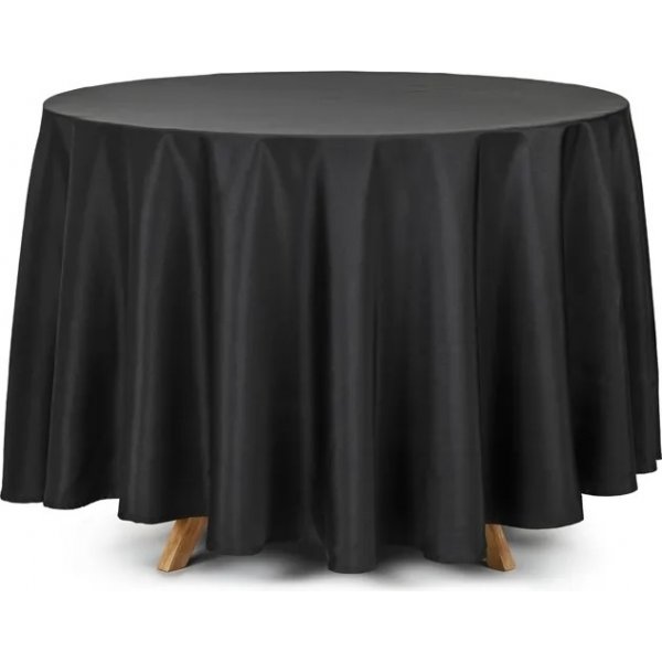 Rund dukstoff - Svart - 230 cm