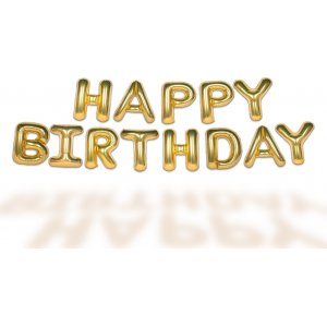 Folieballong - "Gratulerer med dagen" - Gull