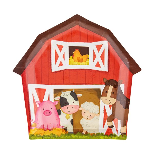 Papirtallerkener - Bondeg�rd - 6 stk