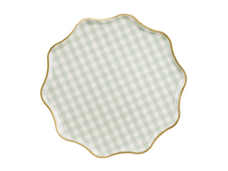 Rutete tallerkener - Mix - 23 cm - Papirtallerkener til fester