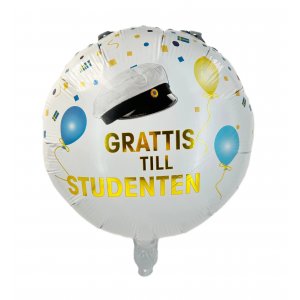 Folieballong - Gratulerer til uteksaminerte - 35 cm Folieballong - Gratulerer til uteksaminerte - 35 cm