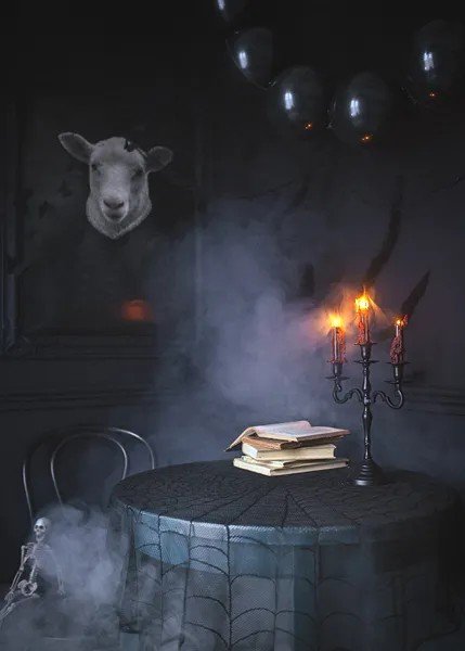 Duk Rund - Halloween - Spindelvev - Stoff