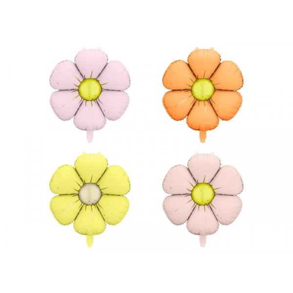 Folieballonger - Blomster - 4 stk - 45 cm Folieballonger - Blomster - 4 stk - 45 cm