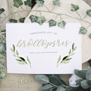 Skilt - Bryllupsris - Oliven Skilt - Bryllupsris - Oliven
