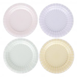 Papptallerkener - Pastellmiks - 8-pakning Papptallerkener - Pastellmiks - 8-pakning