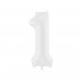 Tallballonger hvite, 86 cm - 1 stk Tallballonger hvite, 86 cm - 1 stk