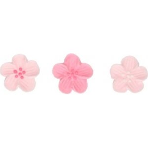 Sukkerdekorasjoner - Blomster - Rosa - Funcakes - 24 stk