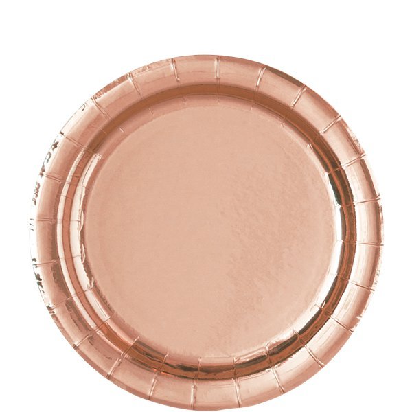 Papirtallerkener - Roségull - 23 cm - 6-pakning Papirtallerkener - Roségull - 23 cm - 6-pakning