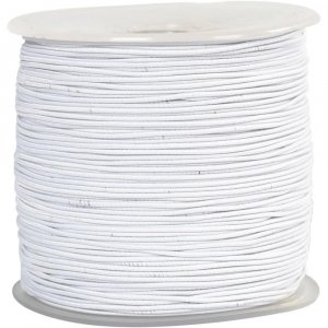 Elastisk snor - 250 m - Hvit