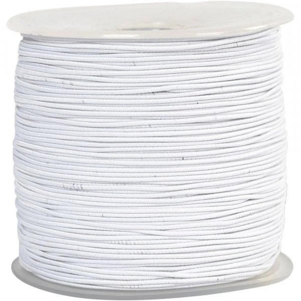 Elastisk snor - 250 m - Hvit Elastisk snor - 250 m - Hvit