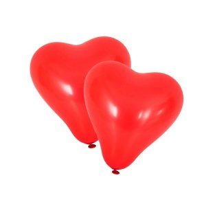 Ballonger - R�de Hjerter - 26 cm - 15-pakning