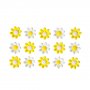 Sukkerdekorasjoner - Blomster - 2,4 cm - Hvit/Gul - 15 stk Sukkerdekorasjoner - Blomster - 2,4 cm - Hvit/Gul - 15 stk