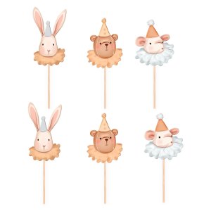 Kakepinn - S�te dyr - 6-pakning