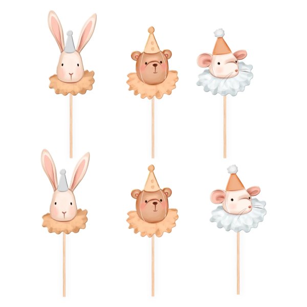 Kakepinn - S�te dyr - 6-pakning