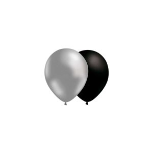 Ballonger - Mix - Sølv/Svart - 10-pakning Ballonger - Mix - Sølv/Svart - 10-pakning