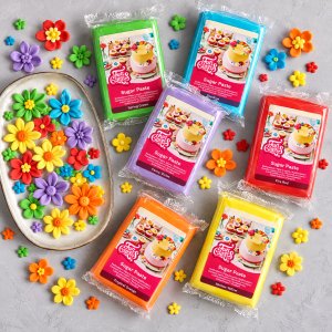 Sukkerpasta - 6 farger regnbue - 6 x 250g Sukkerpasta - 6 farger regnbue - 6 x 250g
