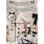 Bursdagsbanner - Kremsvart - 100 cm Bursdagsbanner - Kremsvart - 100 cm