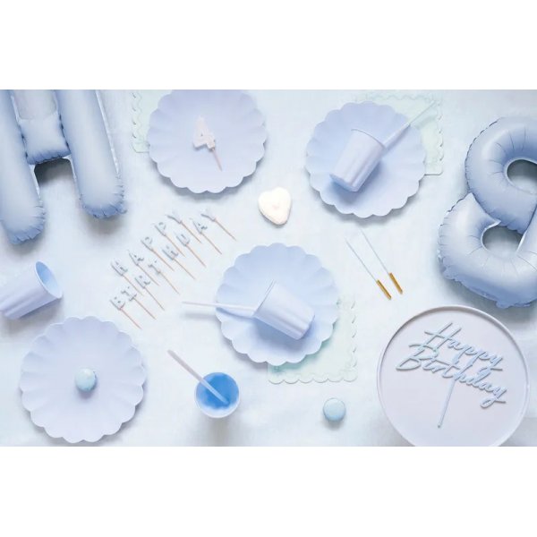 Kaketopper - Gratulerer med dagen - Akryl - Lysebl�