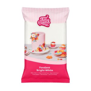Sukkerpasta Hvit - Klar Hvit - 1kg - FunCakes - STOR PAKKE Sukkerpasta Hvit - Klar Hvit - 1kg - FunCakes - STOR PAKKE