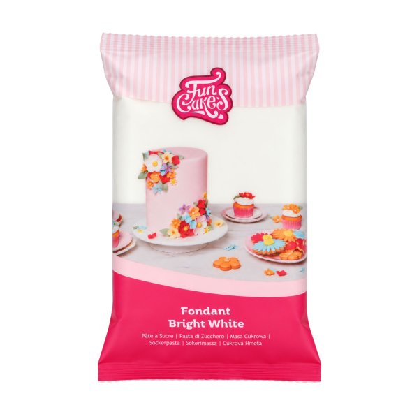 Sukkerpasta Hvit - Klar Hvit - 1kg - FunCakes - STOR PAKKE Sukkerpasta Hvit - Klar Hvit - 1kg - FunCakes - STOR PAKKE