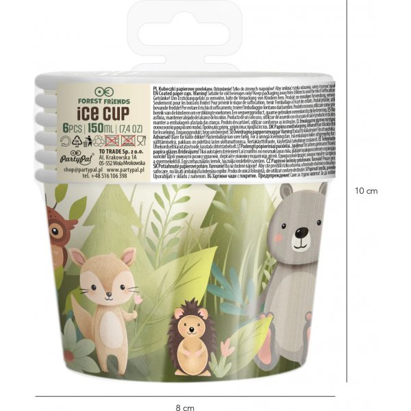 Iskremkopper - Skogens Venner - 6-pakning Iskremkopper - Skogens Venner - 6-pakning