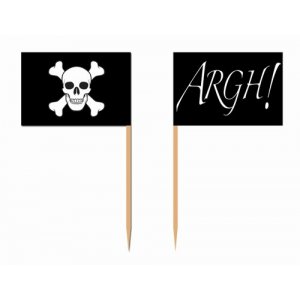 Kakespenner - Piratflagg - 50 stk