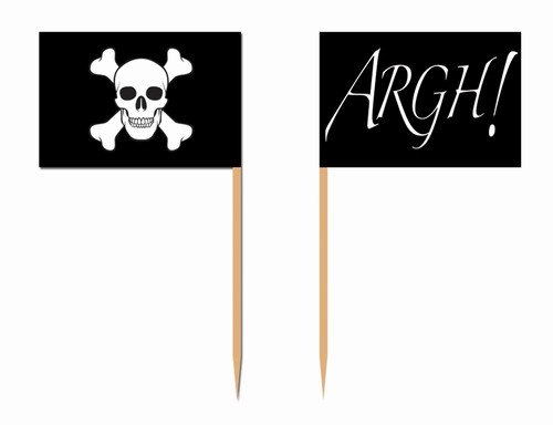 Kakespenner - Piratflagg - 50 stk Kakespenner - Piratflagg - 50 stk