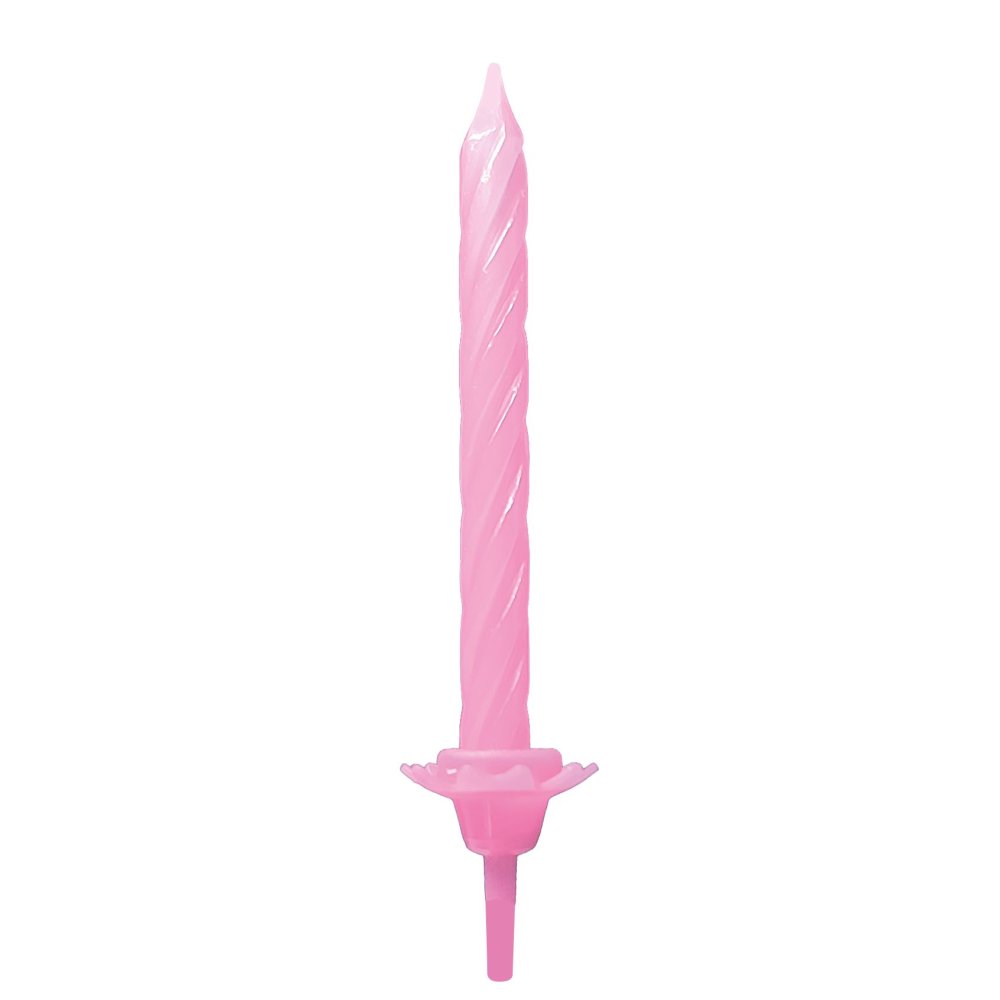 Kakelys – Lys rosa – 8,5 cm – 24-pakning – Kakelys, Kakepynt til fester