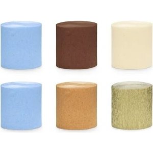 Kreppapir - Blåbrun blanding Kreppapir - Blåbrun blanding